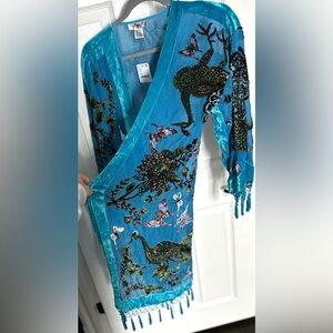 ✨RARE Free People x Anés A. NWT Butterfly Silk Burnout Velvet Kimono